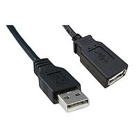 Qualtek Electronics 3021058-03M USB 2.0 USB 2.0 M TO F STRAT 3M CORD BLACK
