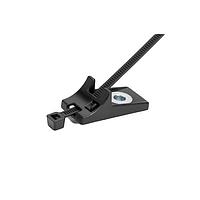 HellermannTyton 156-01121 Cable Mounting & Accessories 2-Piece Cable Tie with Screw Mount, 8" Long, M6 Hole, 50lb, PA66HS/PA66HIRHS, Black, 2000/ctn