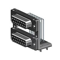 Molex / FCT 173114-1002 Dual Port D-Sub Connectors FCT DPORT 15 RCPT / 15 RCPT