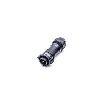 Amphenol LTW CC-02BFMA-QL8MNP Standard Circular Connector X-Lok, Middle Size, Plastic, 20A, 02 pins, Female Connector, Male Contact, Straight, Push Lock, Crimp, Field Installable without Pin, F8.0 - F10.0mm, IP68