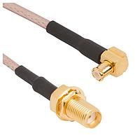 Amphenol RF 245130-01-36.00 RF Cable Assemblies SMA STR Blkhd JK-MCX R/A PLG RG316 36IN