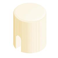 Diptronics KTSC-62I Cap, Round 6X6 RND IVORY CAP