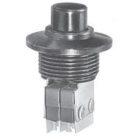 OTTO P4-323121 Auxiliary Actuator Momentary Turret DPDT 6 Term Black