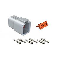 Amphenol SINE Systems ATP04-6P-KIT01 Receptacle Kit 6 Position Plug & Receptacle Kit, Socket & Pin Contacts, Wedgelocks Included