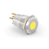 Alcoswitch - TE Connectivity 3-2213765-0 Pushbutton Switches AV19 SPL 0.4VA SPOT LED YELLOW 12V