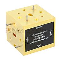 Fairview FMWMT1001 WR-12 Magic Tee Waveguide Using UG-387/U Round Cover Flange and Operating from 60 GHz to 90 GHz