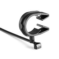 HellermannTyton 156-01780 Standard Cable Ties MOC Clip, 22 mm, Assembled to T50SMVC Swivel Tie, PA66HIRHSUV, Black, 1000/ctn