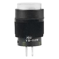 NKK Switches YB02WKW01-5F24-JB Panel Mount Indicators / Switch Indicators RND BSH MNT SEAL 24V GRN LED CLR/WHT CAP