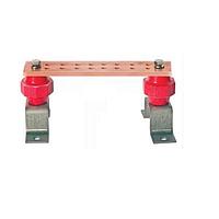 Wakefield Thermal SCGB-1KT Ground Bar Kits Ground Bar Kit, 16 Holes, Copper, Bare, 10" L, 2" W, 4" H, 0.25" Thickness