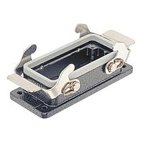 HARTING 09370161301 Double Lock Plate 16B Marine Bulkhead Housing, Double Lever, IP67
