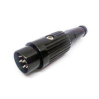 Deltron 611-0600 DIN Connectors PLUG BLACK 6 PIN