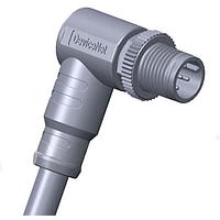 Amphenol LTW MSAS-05BMMM-SR8J03 Sensor Cables / Actuator Cables M Series Sensor Connector, M12, A Code, CANBus, DeviceNet, Metal, 4A, 05 pins, Male Connector, Male Contact, Right Angle, Screw Thread, Overmolded, Length 3000mm, IP68