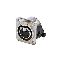 NEUTRIK NC5FDM3-H-BAG-1 XLR Connectors Receptacle DM3 H-1 series 5 pin female - PCBH - black/silver