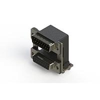 EDAC 663-015-364-04A Dual Port D-Sub Connectors Right-angle Dual Port D-Sub Connector