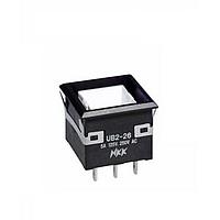 NKK Switches UB226KKG01N Pushbutton Switches DPDT ON-ON SOLDER LUG BODY ONLY .4VA