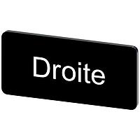 SIEMENS 3SU19000AC160GG0 Labeling Plate, Droite INSCR. LABEL, BLACK 12.5 X 27MM, DROITE