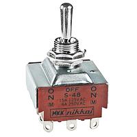 NKK Switches S48 Medium capacity standard size toggles 4PDT (ON)-OFF-(ON)