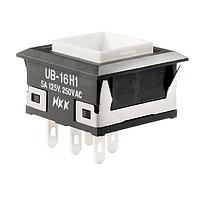 NKK Switches UB16KKW015D Pushbutton Switches SQ ON-ON AMBER LED SOLDER LUG BODY ONLY