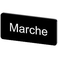 SIEMENS 3SU19000AC160GA0 Labeling Plate, Marche INSCR. LABEL, BLACK 12.5 X 27MM, MARCHE