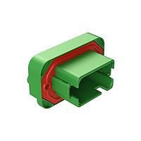 Amphenol SINE Systems AT15-12PC-BM16 Connectors Str Flng Mnt PCB Rcp 12POS Grn Tin Cont