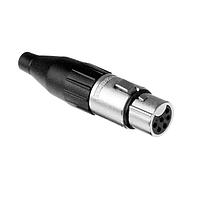 Amphenol Audio AC6AF Cable Connectors 6 Pole XLR Female Cable Connector Machined Contacts Nickel Finish