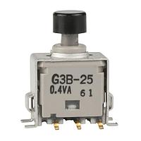 NKK Switches G3B25AB-XA Pushbutton Switches DPDT ON-(ON) BLK