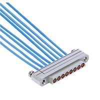 Amphenol SV Microwave 7038-0623 RF Cable Assemblies Mini-D RF (Short) Female to (8) 2.92mm Male 6" Cable Assemblies for .047 Cable