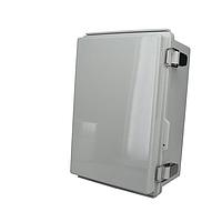 Bud Industries PTQ-11057 Hinged Cover PC+10% Fiberglass Box with Stainless Steel Latch (11 X 7.5 X 5.5 In)