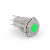 Alcoswitch - TE Connectivity 7-2213765-3 Pushbutton Switches AV19 DPL 5A SPOT LED GREEN 12V