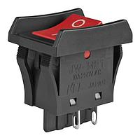 NKK Switches JWM21BC2A-A Rocker Switches DPST TV5 RED CAP BLK BODY&GRAY BARIR VERT