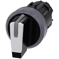 SIEMENS 3SU10322BN600AA0 Short Handle SEL SW, 3POS, MTND/MOM,SHORT HANDLE, WHT