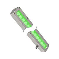 Banner Engineering LEDGLA580AP6-XQ LED Light Arrays Vision Light - 580 mm Linear Array - IP68; 24 High Intensity Green LEDs - 24 V dc; Nickel-Plated Aluminum Housing; Clear Plastic Window; Requires Cable MQDC20-xxx