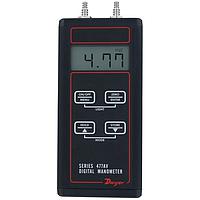 Dwyer 477AV-4 Handheld Digital Manometer for Pressure, Flow & Velocity ± Calibration (± 0.5 %, 66620 FPM, 10 psi, Barbed Connection, 1/8 in)
