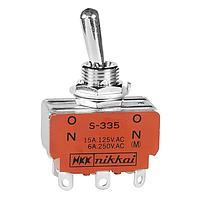 NKK Switches S335 Toggle Switches DPDT ON-NONE-MOM SOLDER LUG