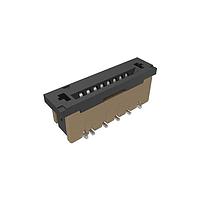Amphenol FCI SFW8S-2STME1LF Board Mount 1.00mm Flex Connector, SFW Straight series, 8 Position, Top Entry Surface Mount, ZIF, with Mount Plate
