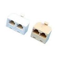 AIM-Cambridge / Cinch Connectivity Solutions 32-1018 Modular 8P DUPLEX ADAPTER 1M-2F, IVORY