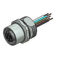 Amphenol CONEC 43-01002 M12 Female Socket 8P WIRE LEAD M12 FRONT MNT SCKT