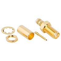 Amphenol RF 132118RP Connectors SMA BLKHD JK GOLD RG 58 LMR195 REV POL