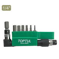 TOPTUL GAAL0803 8PCS 1/4 inch Hex Drive Hexagon Bit Set (30mm)