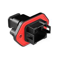 Amphenol SINE Systems AT04-08PB-PM15 Receptacle 8 Position Receptacle, Pin, Panel Mount, Key B, Self-Threading, Strain Relief