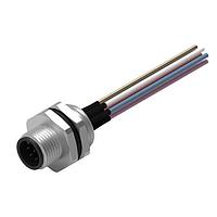 Wurth Elektronik 643352100608 Plugs WRCIRC M12  Screw  Coding A  Panel + Wires Panel + Wires Metal with Rear Panel Nut PG9  Male connector, polarity 8