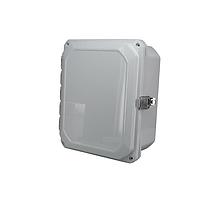 Bud Industries DPH-28710 NEMA/IP Rated Gray hinged cover IP68 N6P PC Enlc with Adj. panel height (11 x 9 x 5.7)