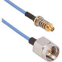 Amphenol SV Microwave 7032-6728-120 RF Cable Assemblies SMPM F VITA to SMA M Cbl Assy for .047Cb