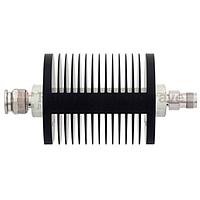 Fairview SA18TMTF25W-20  20 dB Fixed Attenuator TNC Male To TNC Female Up To 18 GHz Rated To 25 Watts With Black Aluminum Heatsink Body