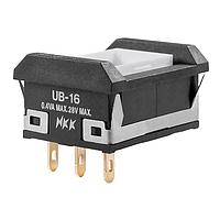 NKK Switches UB16NBKG01N Pushbutton Switches RECT W/BARIER ON-ON SOLDER LUG BODY ONLY