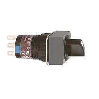 SCHNEIDER XB6ECD222P Rotary Switches SS, Square, black, 2 maint pos, 2 NO/NC