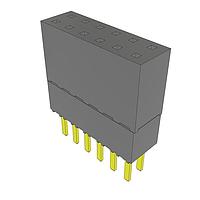 Samtec ESW-106-23-G-D Stackthrough .100" Elevated Socket Strip