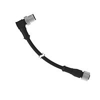 Banner Engineering BC-M12F4-M12M4A-22-5 Sensor Cables / Actuator Cables Cordset: Double Ended M12; 4-pin Straight Female A-Code; 5-pin Right Angle Male A-Code Connectors; 5 m (16.4 ft) Black PVC Jacket; Nickel-Plated Brass Coupling Nuts