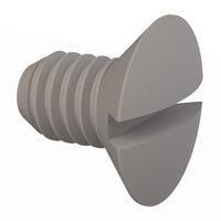 Essentra Components 50M025045L004 Slotted Countersunk 90 Slotted CSK Screw, M2.5 X .45 Thread, 4mm Lg