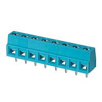 Same Sky (formerly CUI Devices) TB006-508-08BE Fixed Terminal Blocks Terminal block, screw type, 5.08 , horizontal, 8 poles, CUI Blue, slotted screw, PCB mount